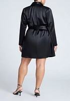 Eloquii Plus Tie Detail Blazer Mini Dress