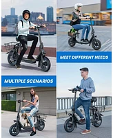 Urbanmax C1/C1 Pro Electric Scooter with Seat, 450W Powerful Motor up to 20/25 Miles Range, Foldable Electric Scooter for Adults Max Speed 15.5/18.6 M