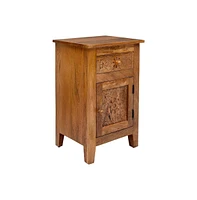 Jofran Global Archive Hand Carved Mango Wood Accent Table