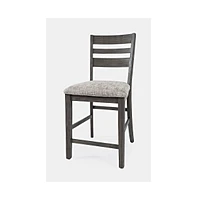 Jofran Altamonte Contemporary Ladderback Upholstered Counter Stool (Set of 2)