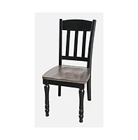 Jofran Madison County Rustic Reclaimed Pine Farmhouse Slatback Dining Chair (Set of 2)