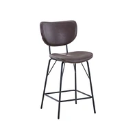 Jofran Modern Faux Leather Split-Back Upholstered Counter Height Barstool (Set of 2)