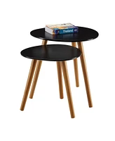 Slickblue Set of 2 - Modern Mid-Century Style Nesting Tables End Table