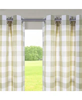 Awesome Home Wonderland Check Outdoor Uv Protected Privacy Panel, 52"x84"
