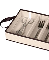 Florida Brands Flatware Storage Case for cutlery - Holds a 12 Serving Set in 5 compartments