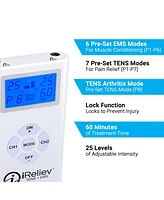 iReliev Tens + Ems Muslce Stimulation for Pain Relief, Arthritis & Muscle Recovery