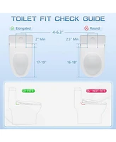 Lalahoo Electric Bidet Toilet Seat with Side Panel, Elongated Heated Toilet Seat