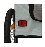 vidaXL Pet Bike Trailer and Oxford Fabric and Iron