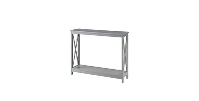 Slickblue Wood Console Sofa Table with Bottom Storage Shelf for Living Room Organization