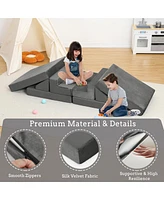 gaomon 8PCS Modular Kids Play Couch, Diy Toddler Couch for Building Magical Forts in Playroom and Bedroom