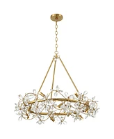 Possini Euro Design Carrine 31 1/2" Modern Floral Pendant Chandelier Ceiling Light Fixture Dining Room Over Table Kitchen Island Foyer Flower Hanging