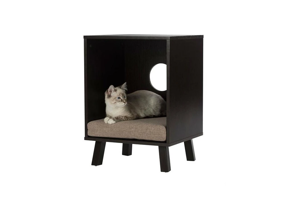 Slickblue Sturdy Modern Cat End Table Cat Bed Cube Lounge