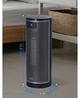 Black & Decker Black+Decker Ceramic Oscillating Tower Heater with Remote Control, Space Heater with Digital Led Display, Adjustable Thermostat, Portab