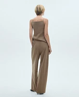 Mango Women's Wool Suit Pants