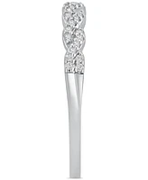 Diamond Twist Braid-Inspired Band (1/8 ct. t.w) in 14k White Gold