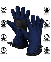 ActionHeat Men's Aa Battery Heated Fleece Gloves - Unisex - Navy - One Size