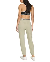 Calvin Klein Women's Fleece Logo Elastic High-Waist Joggers