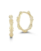 Rachel Zoe 14K Gold Bamboo Huggie Hoop Earrings