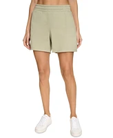 Calvin Klein Women's Fleece Smocked Waistband Midi Shorts