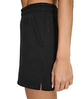 Calvin Klein Women's Fleece Smocked Waistband Midi Shorts