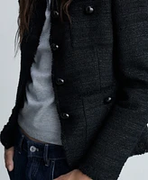 Mango Women's Pockets Detail Tweed Jacket