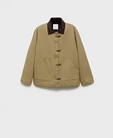 Mango Women's Contrasting Collar And Pockets Detail Parka Jacket