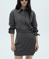 Mango Women's Pinstripe Shirt Dress