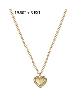 Jessica Simpson Triple Layered Gold-Tone Heart Pendant Necklace