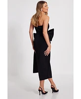 Quiz Women's Strapless Bow Detail Maxi Dress