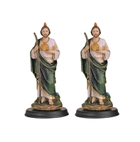 Fc Design 2-pc Set" 5"H Saint Jude Statue Holy Figurine Statue Ornament Home Room Office Decor and Perfect Ideas for Housewarming, Holidays and Birthd