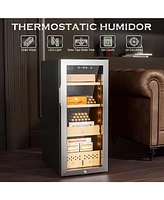 Miuguyo 60L Electric Humidor, Cigar Humidor for 550 Cigars, Cooling, Heating and Humidity Control