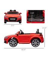 Aosom 6V Kids Electric Ride On Car, Licensed Audi Tt Rs with Seat, Remote