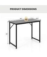 Gouun L-Shaped Computer Desk with Large Desktop and Sturdy Metal Frame for Home and Office
