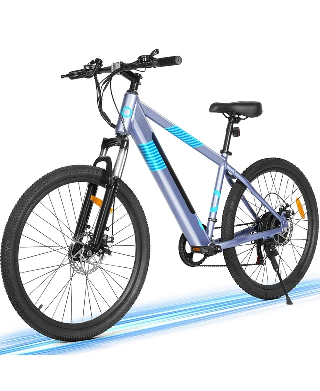 Gocio 26″ 500W Electric Bike Electric Bicycle For Adults With Cruise Control System Electric Commuter Bike With Removable 375wh Lithium Ion Battery 50 Miles 21 Speed Electric Mountain Bike Ebike