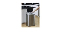 Slickblue Stainless Steel 21-Gallon Kitchen Trash Can with Motion Sensor Lid