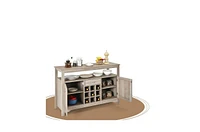 Slickblue Buffet Server 9 Bottle Wine Cabinet Console