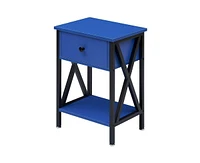 Slickblue Set of 2 - 1-Drawer Nightstand Bedside Table