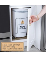 Florida Brands Pull Out Trash Can for Under Cabinet, Adjustable with Chrome Finish 11 x 21 In - Trash Can Not Included