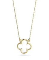 Rachel Zoe 14K Gold Open Clover Pendant Necklace