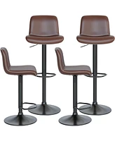 gaomon Bar Stool Set of 4, Adjustable Swivel Barstools, Modern Kitchen Stools, Design Chairs for Island, Dining Room, Home