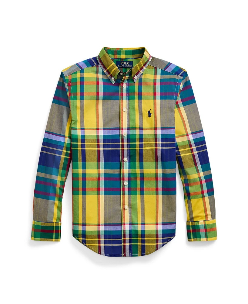 Polo Ralph Lauren Big Boys Gingham Cotton Poplin Shirt