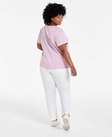Levis Trendy Plus Size Perfect Tee Straight Leg Jeans