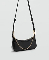 Mango Women's Chain Detail Double Handle Bag