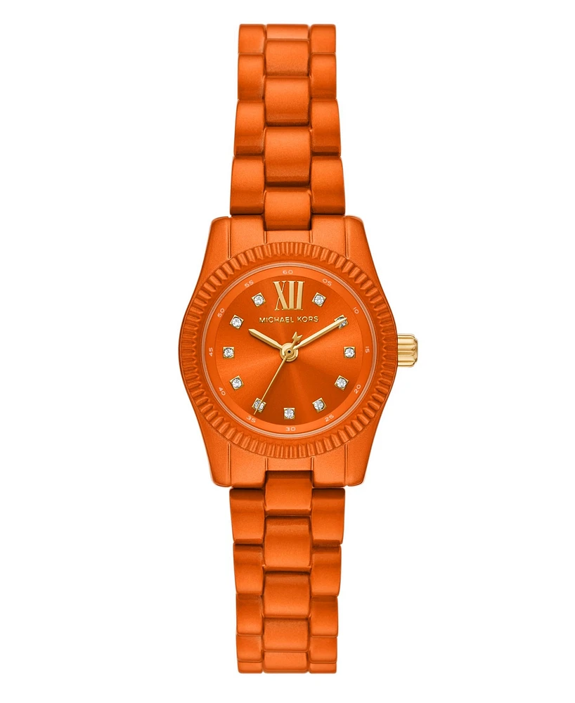 Michael Kors Women's Limited-Edition Lexington Three-Hand Orange Stainless Steel Watch, 26mm