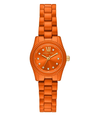 Michael Kors Women's Limited-Edition Lexington Three-Hand Orange Stainless Steel Watch, 26mm