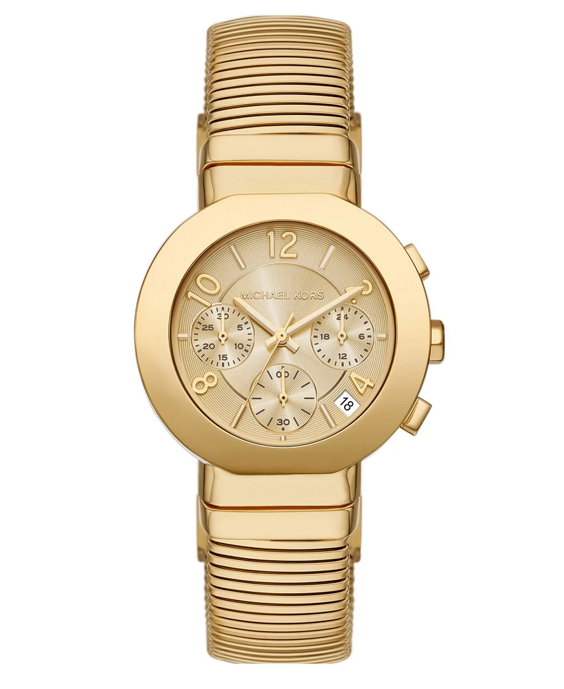 Michael Kors Women's Gramercy Chronograph Gold-Tone Stainless Steel Watch, 36mm
