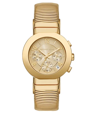 Michael Kors Women's Gramercy Chronograph Gold-Tone Stainless Steel Watch, 36mm