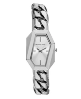 Michael Kors Women's Suri Two-Hand Silver-Tone Stainless Steel Watch, 24x33mm