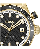 Hugo Boss Men's Bossmatic Ionic Gold-Plated Stainless-Steel Watch, 42mm