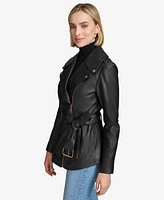 Andrew Marc Black Label Women's Delphine Belted Leather Jacket